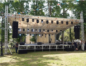 Nhanh chóng lắp ráp sân khấu triển lãm thương mại hiển thị đứng tổ chức sự kiện sân khấu giàn hệ thống với mái giàn cho buổi hòa nhạc đám cưới, trình diễn thời trang - Product Image 5