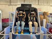 Machine de jeu virtuel d'intérieur pour parc d'attractions, simulateur de chaise VR 360 double, machine de jeu d'arcade