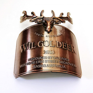 Nhà Máy Bán tự dính vàng sáng dập nổi cong nhôm kim loại dán rượu rượu nước hoa chai nhãn nhôm nhãn - Product Image 1