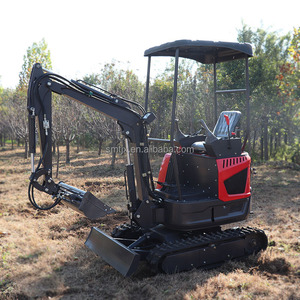 Mini-excavatrice 1,5T, trancheuse, moteur diesel Yanmar, chenilles, pompe à moteur PLC, forte puissance de creusement, certifiée CE ISO EPA, godet de 0,028 m³ - Product Image 5