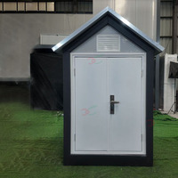 Cabane préfabriquée portable de petite taille en acier pour l'extérieur, rangement d'outils de jardin, abri pour animaux de compagnie, abri d'urgence pour parc extérieur