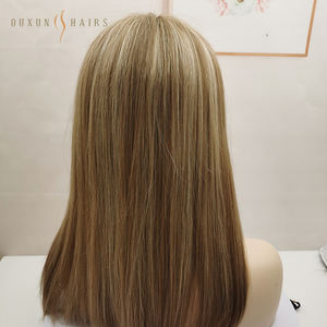 העליון משי פאות רפואיות עם עור סיליקון 100% שיער אירופאי קשור ביד, תותבת גולגולת מותאמת אישית עבור alopecia ו- - Product Image 4