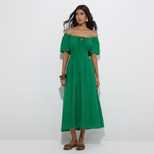 Lov เดรสเปิดไหล่สีเขียว - Product Image 1