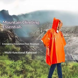 Poncho de Emergencia Térmico Impermeable de Aluminio Grueso para Camping y Senderismo, Manta de Supervivencia Reutilizable para Todas las Estaciones - Product Image 3