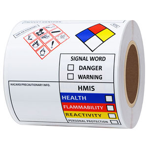 Étiquettes Hybsk SDS OSHA pour données <span class=keywords><strong>de</strong></span> sécurité chimique 4x3 pouces | Autocollants MSDS avec pictogrammes GHS | Autocollants conformes HMIS et aux dangers - Product Image 1