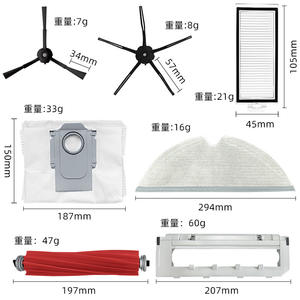 Pièces détachées pour aspirateur robot <span class=keywords><strong>Xiaomi</strong></span> <span class=keywords><strong>Roborock</strong></span> Q7 Max Q7 Max + T8 Accessoires brosse latérale principale filtre Hepa chiffon vadrouille - Product Image 2