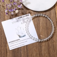 Pulsera Elástica de Cuentas de Piedra Natural de 6mm, Estilo Vintage, para Hombre y Mujer, Suministros de Joyería DIY