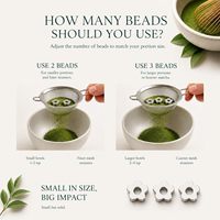 Perles tamis en acier inoxydable pour poudre de matcha, motif fleur mignon, pochoir à poudre de matcha pour tamis à matcha