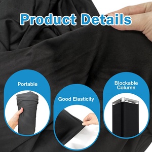 Màu đen ngoài trời sân khấu scrim Bìa Spandex giàn Trần Bìa Stretch giàn sân khấu bìa vải tay áo với Velcro cho sân khấu Giàn - Product Image 3