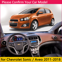Tapis antidérapant de tableau de bord pour Chevrolet Sonic AVEO Holden Barina, couverture pour pare-soleil, accessoires de protection T300 RS, 2011 ~ 2018
