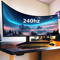 Monitor de Juegos LCD Curvo de 34 Pulgadas, Venta Directa, 1ms, 100/165/180hz, Adaptive Sync/Low Blue Light, Pantalla para PC con Soporte Elevador, 4K