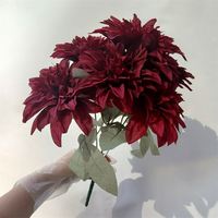 G-013 Bunga Pernikahan Artifisial 7 Tangkai Bunga Putih Dekorasi Sutra Dahlia Daisy Buket