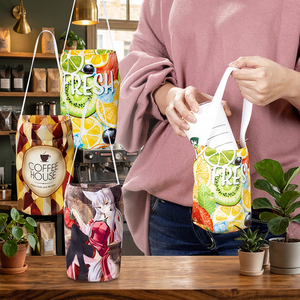 Porte-gobelet personnalisé en RPET imperméable, pour une seule tasse, 15,5x15x8cm |   Sachets de thé à bulles certifiés GRS pour les offres promotionnelles des cafés - Product Image 3