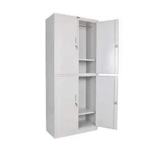 Armoire à vêtements en acier, armoire à vêtements/armoire de rangement en acier à 4 portes