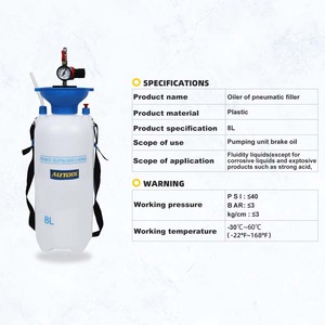 AUTOOL 8L Réservoir de liquide automobile pneumatique pour changement d'<span class=keywords><strong>huile</strong></span> de transmission ATF, outil de remplissage - Product Image 4