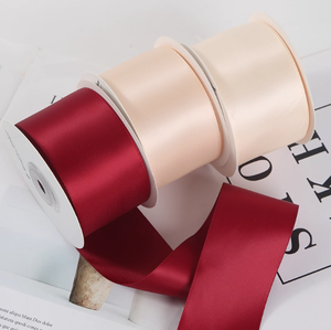 5cm cực rộng chất lượng cao ruy băng satin đỏ 2 inch một mặt 100yard cuộn lớn để trang trí gói quà cung cấp - Product Image 2