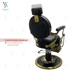 Poltrona da Barbiere Reclinabile <span class=keywords><strong>per</strong></span> Uso Intensivo con Base Dorata Poltrona Idraulica da Barbiere Personalizzata Sedia da Uomo <span class=keywords><strong>per</strong></span> Salone di Parrucchieri - Product Image 5