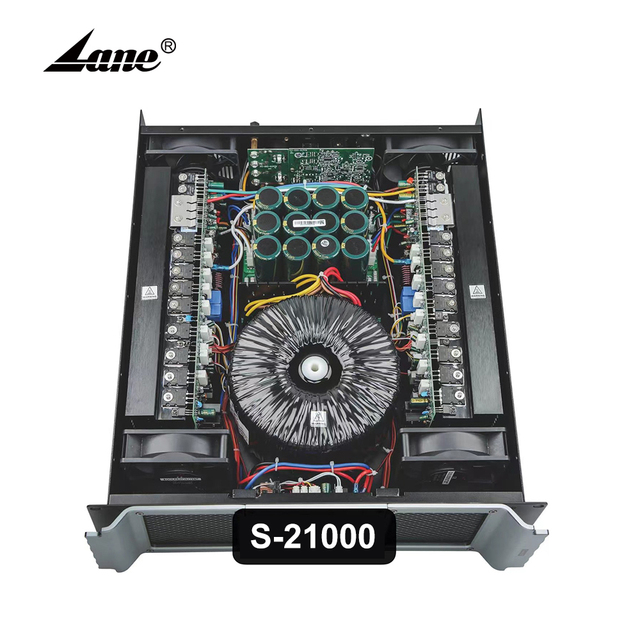 Lane S-21000 New Design 3U Class H 3200 Watts Max Hifi Power Amplifier China for Home Theater