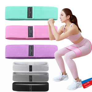 Premium Elastic Fabric Cotton Yoga Hip Resistance <b>Bands</b> Set for Adjustable Sports <b>Workout</b> Equipment and Strength Training - Product Image 1