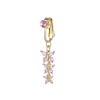 Prix de gros Dangle Butterfly Faux piercing bijoux Non Piercing Faux Piercing Ventre Anneau de Nombril pour Femmes