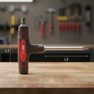 Llave Torx Fervi con mango de plástico, dimensiones L1 L2 L3 - Product Image 3