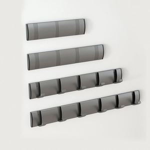 Porte-manteau mural pliable à 6 crochets, avec crochet adhésif et serrure à mortaise métallique pour porte, pour la sécurité - Product Image 5
