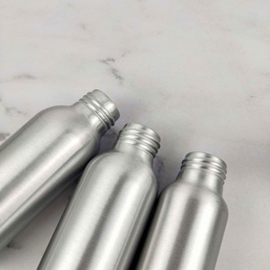 ขวดน้ำหอมแบบเติมได้ขนาด 50-250 มล. ขวดอลูมิเนียมสีเงินพร้อมฝาเกลียวสำหรับการเดินทาง - Product Image 5
