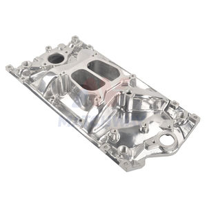 MATCHWAY Nuovo Collettore di Aspirazione a Doppio Piano in Alluminio 1500-6500 RPM per Vortec SBC Small Block Chevy 350 96-02 Lucidato - Product Image 1