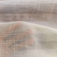 Tissu Voile Uni Effet Lin ColorsTex Sheer Slub pour Rideaux Décoratifs de Fenêtre, Vente en Gros, ODM OEM, Poids Moyen