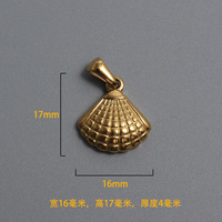 Pendentif Coquillage Coquille Saint-Jacques en Acier Inoxydable Plaqué Or 14K pour Collier DIY et Accessoires de Bijoux