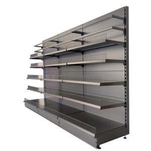 טגו מחורר גב מכולת מדף סופרמרקט שחור מדפים - Product Image 3