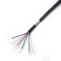 Kabel Sensor Multicore 4 inti*24AWG/4 inti*0.2mm Konduktor Tembaga Berlapis Timah Isolasi PE 2/3/4/5/6-Konduktor untuk Sinyal