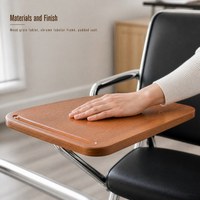 Chaise de formation pliable et empilable avec tablette d'écriture, pieds en U chromés, chaise de conférence en cuir PU pour l'école, le bureau, la salle de classe
