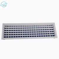 Diffuseur d'air double déflection linéaire pour plafond/mur, en aluminium et plastique ABS, à économie d'énergie, réglable pour CVC