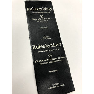 Etiqueta personalizada de buena calidad para impresión de pantalla, Material de reciclaje, etiqueta de diseño de moda, Etiquetas modernas de lujo para lavado de ropa - Product Image 5