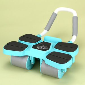 Rouleau abdominal pliable à quatre roues pour entraînement abdominal, équipement de fitness pour la maison - Product Image 2