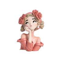 Ensemble de rangement pour pièces de monnaie en résine, motif fille de dessin animé, décoration d'intérieur moderne et minimaliste, tirelire pour meuble TV et bureau, cadeau d'anniversaire