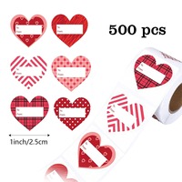 500 étiquettes en forme de cœur, autocollant pour emballage en papier de saint-valentin, sac de bonbons dragées, boîte cadeau, sac d'emballage de mariage