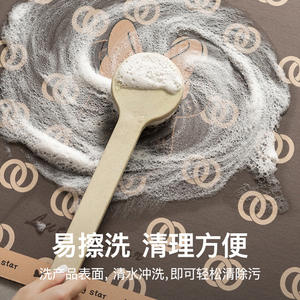 แผ่นรองพื้นรูปหมี บล็อกต่อรูปทรงสี่เหลี่ยมผืนผ้า สีเทา ลายการ์ตูน กันลื่น สำหรับใช้ในบ้านและห้องน้ำ - Product Image 4