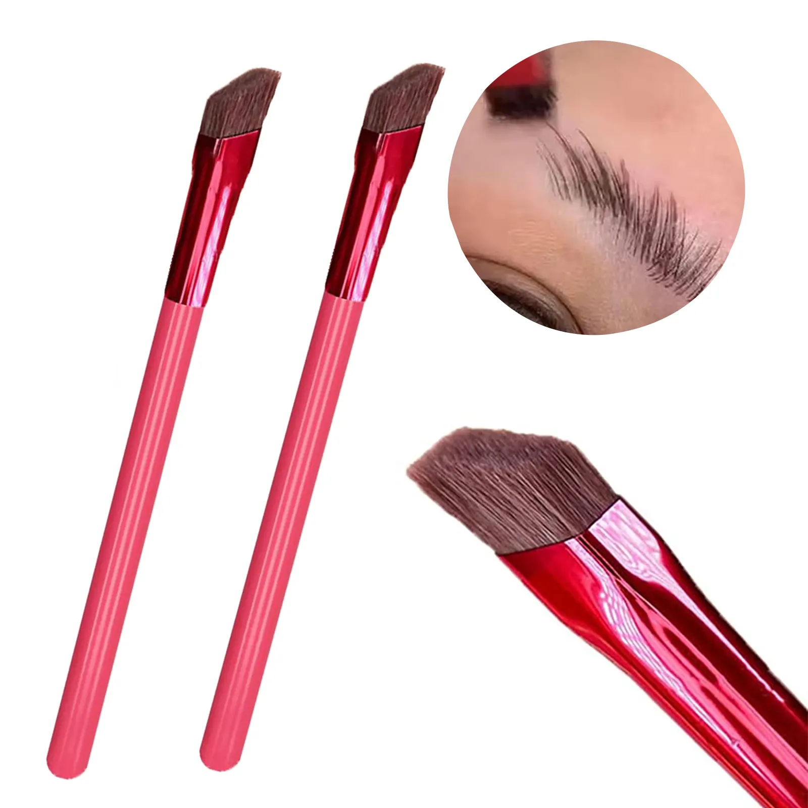 Private Label Professional Mehrzweck-Pinsel für rote Augenbrauen Abgewinkelter Concealer Makeup Square Wild Eyebrow Brush