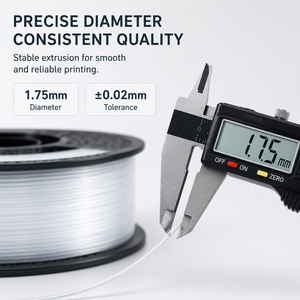 Filamento Transparente PLA+ para Impresora 3D, 1.75mm ±0.02mm, Alta Transparencia, Resistente, Sin Burbujas, Bobina de 1kg - Product Image 2