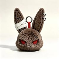 Porte-clés en peluche lapin gothique Kawaii, style Halloween, unisexe, ornement décoratif, cadeau, vente chaude