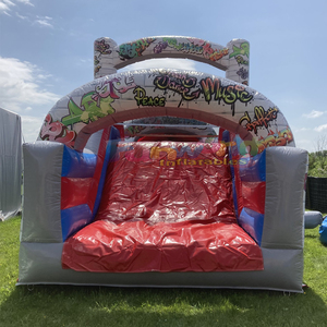 Pista de obstáculos inflable de calidad comercial para niños, fiestas al aire libre, con diseño de grafiti, para adultos. - Product Image 4