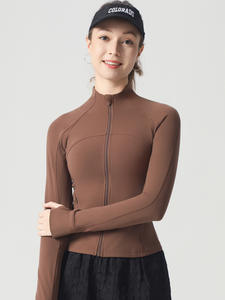 Xiyang Muxue Ropa de Yoga Transpirable para Mujer, Chaqueta Deportiva Ajustada con Cuello Alto y Manga Larga para Correr - Product Image 6