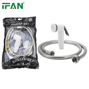 EUROCLIMA Juego de Bidé Portátil de Mano Color Blanco, Pistola Rociadora para Inodoro, <span class=keywords><strong>Ducha</strong></span> de Mano Portátil de Plástico para Baño - Product Image 2