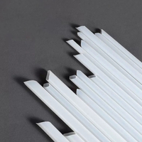 Pailles jetables en PLA blanc pour boba, pailles biodégradables en fibre de bambou pour milkshake et thé boba – Vente en gros