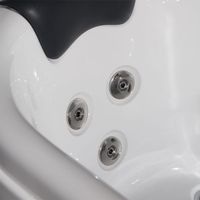 Baignoire Spa Hydromassante Moderne en Acrylique de 1,45 m pour 1 Personne avec Drainage Efficace, Conception Compacte, Installation Facile et Anti-Fuite