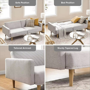 Sans quốc tế thương mại điện tử đầy đủ KD hai chỗ ngồi vuông hiện đại futon Sofa giường cho phòng khách - Product Image 4