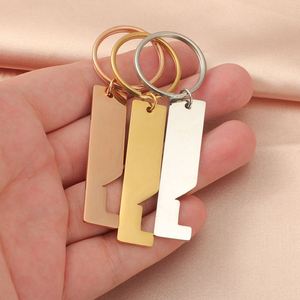 Metal <b>Plaques</b> House Shaped Keychain <b>Engraved</b> Motel Rectangle House Couples Key Chains Stainless Steel Custom Blank DIY Key Rings - Product Image 4