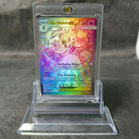 Carte à collectionner de jeu d'anime holographique de qualité supérieure, personnalisée en anglais, avec effet foil, représentant un Pokémon Mega Évolution en version Full Art
